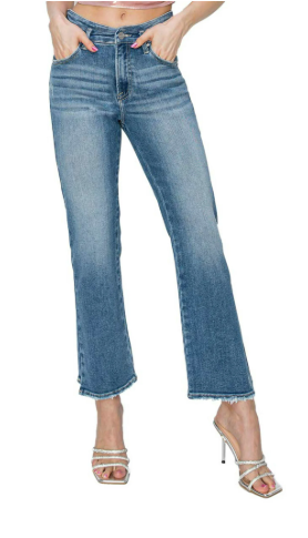 High Rise Slim Straight Jean
