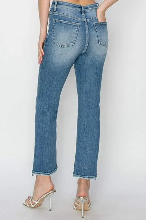 High Rise Slim Straight Jean