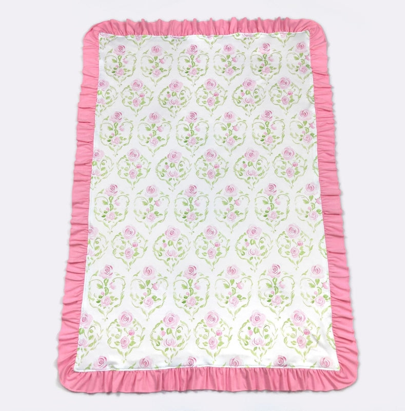 Pink Rose Baby Blanket