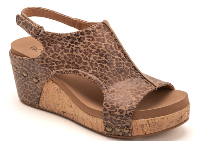 Carley Small Leopard Wedge