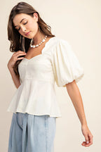 CLASSIC WHITE SCALLOPED NECK