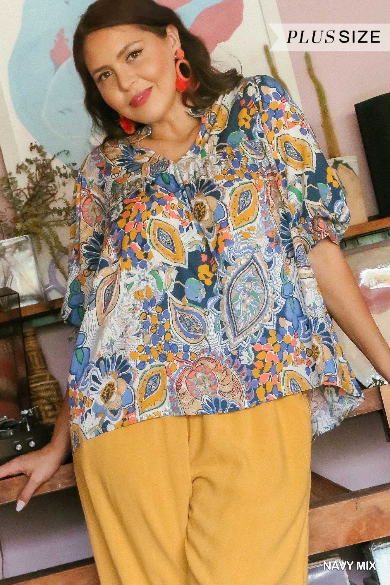 Plus Size Navy Dreams Top