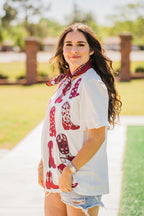 Walk The Line Maroon Top