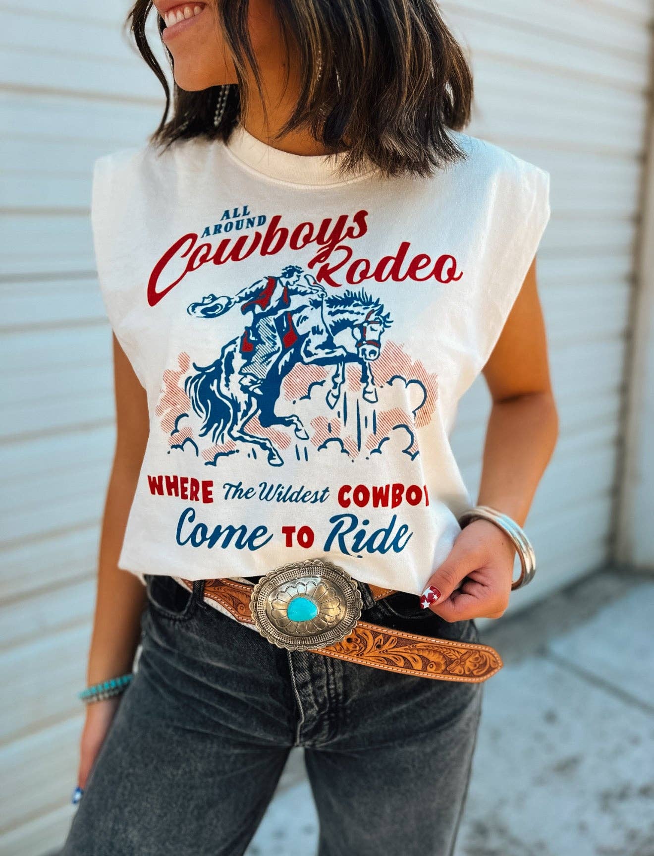 Cowboy Rodeo Muscle Tee