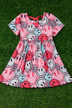 MULTI PRINTED EMOJI DRESS
