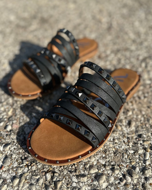 Charcoal Studded Sandals
