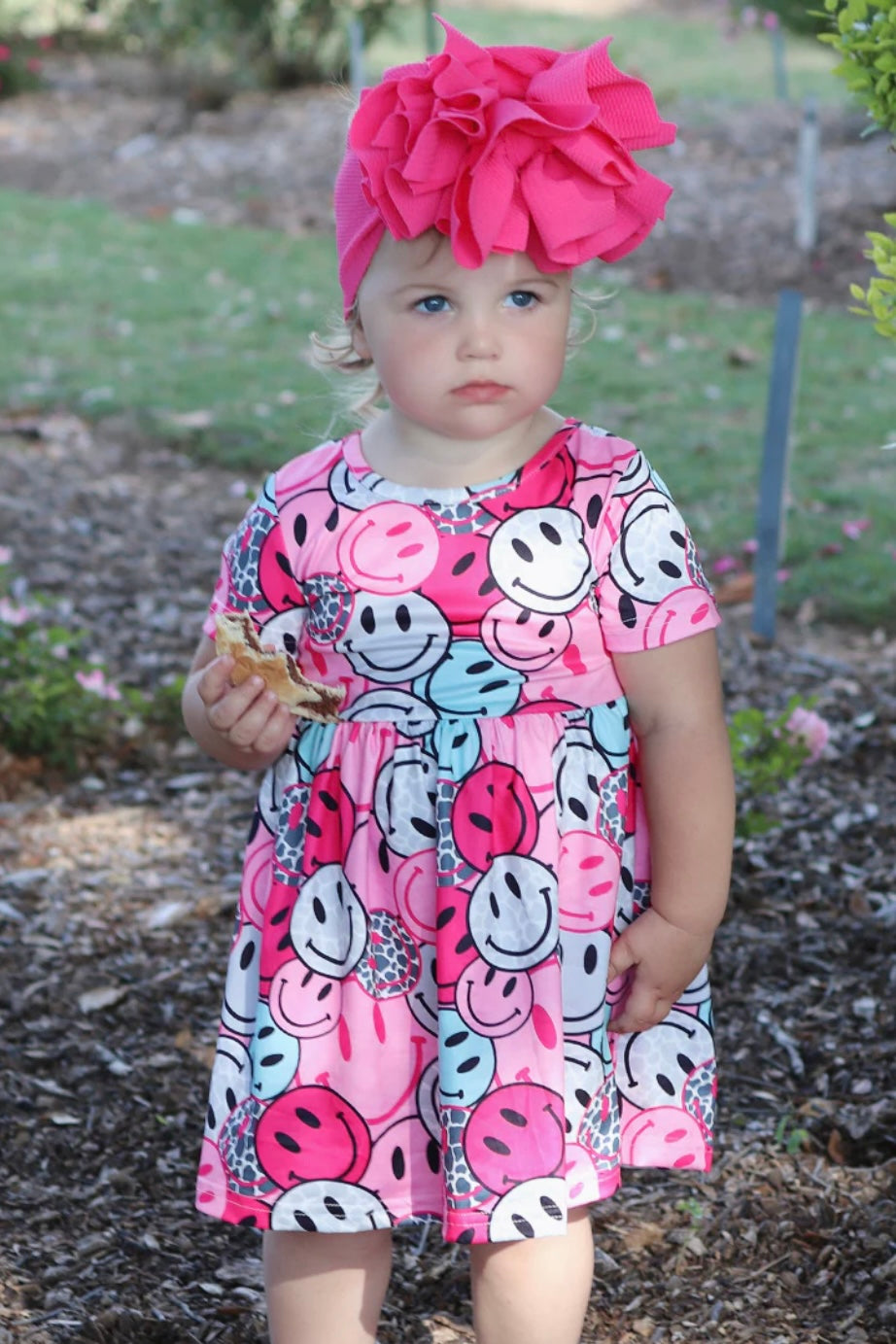 MULTI PRINTED EMOJI DRESS