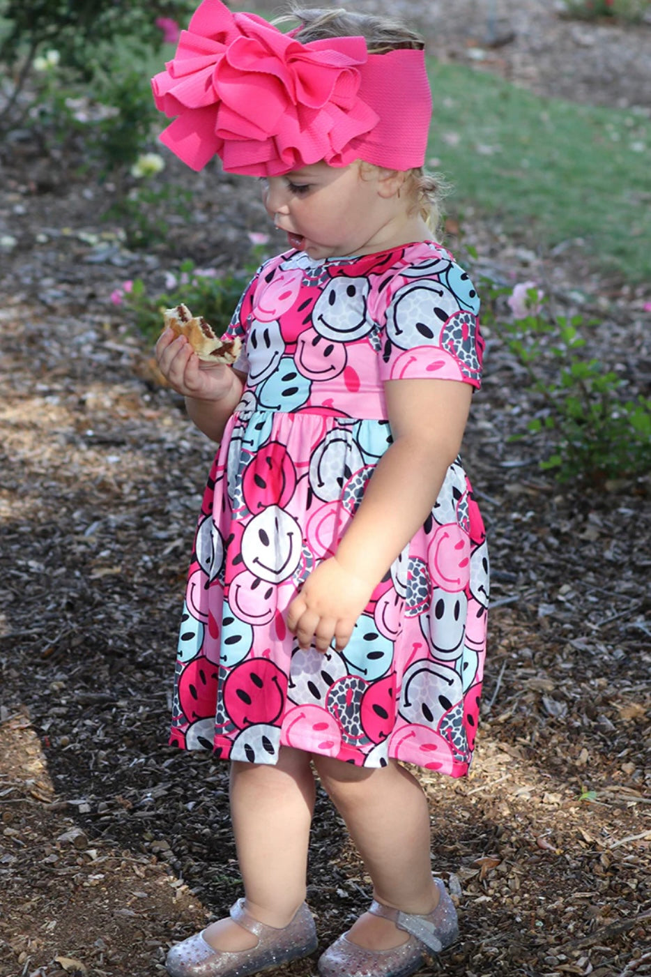 MULTI PRINTED EMOJI DRESS