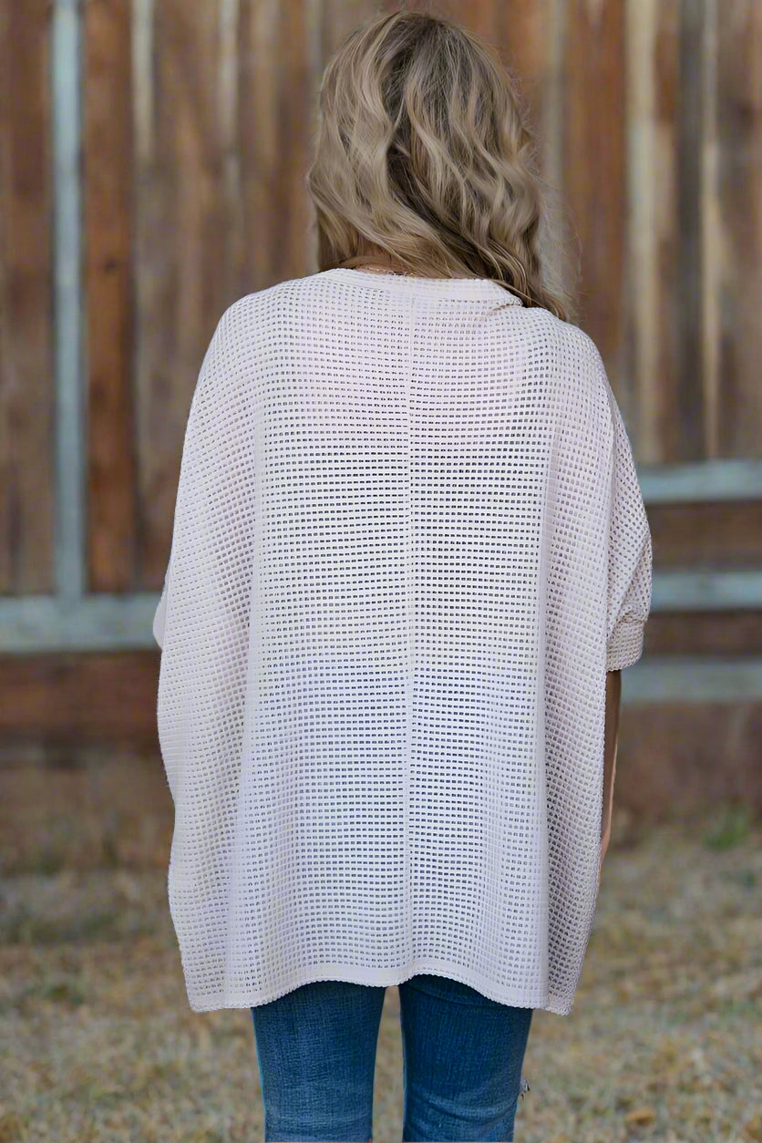 Oatmeal Waffle Oversized Top