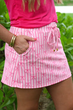 Pink Bow Tennis Skort