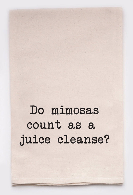 Do Mimosas Count as a Juice Cleanse Dish Towel