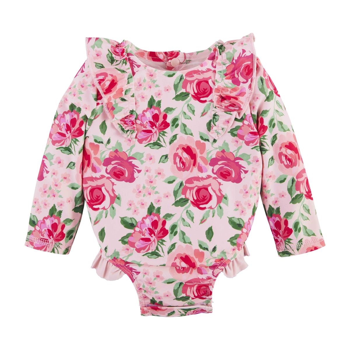 ROSE BABY RASH GUARD SET