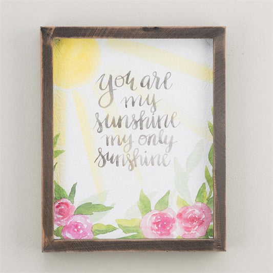 You Are My Sunshine Framed Watercolor Print by Glory Haus