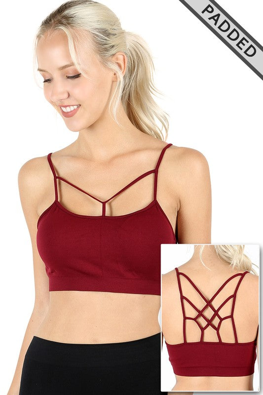 Front "Y" Strap Back Web Detail Bralette