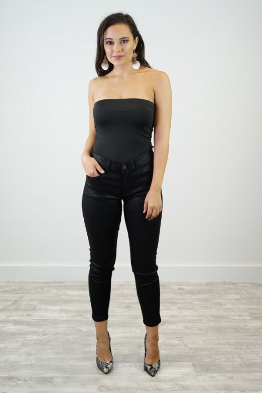 Black Shiny Skinny Jeans