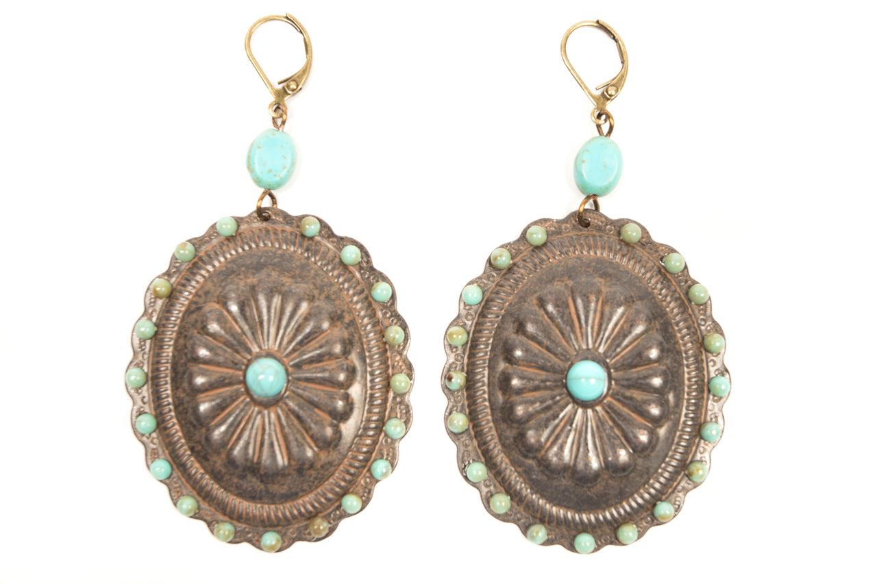 Pink Panache Concho Earrings