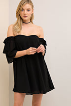 Solid Off The Shoulder Dress