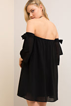 Solid Off The Shoulder Dress