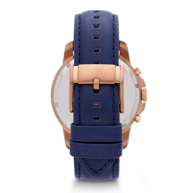 Fossil grant watch store blue