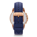 Fossil Grant Chronograph Navy Leather Watch