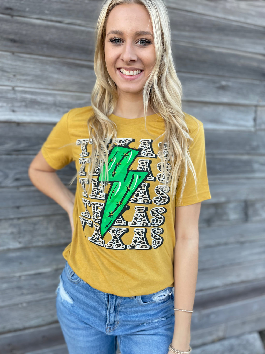 Texas Repeat Cactus Bolt Tee