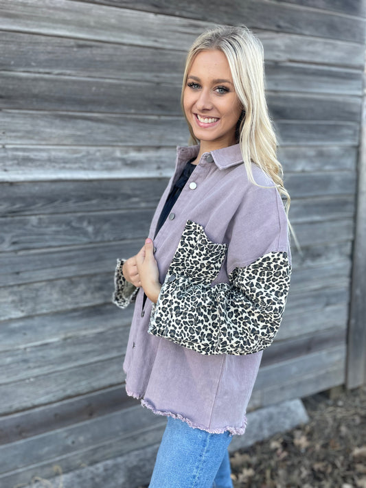 Lilac & Cheetah Jacket