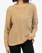 Tinsley Khaki Mesh Pullover