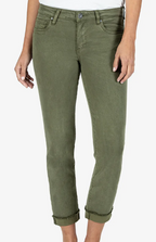 Amy Crop Straight Leg Olive (SIZE 2 & 8) *FINAL SALE*