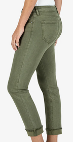Amy Crop Straight Leg Olive (SIZE 2 & 8) *FINAL SALE*