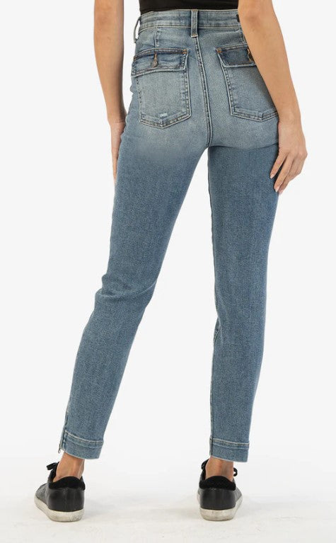 Reese High Rise Ankle Straight (Powerful Wash)