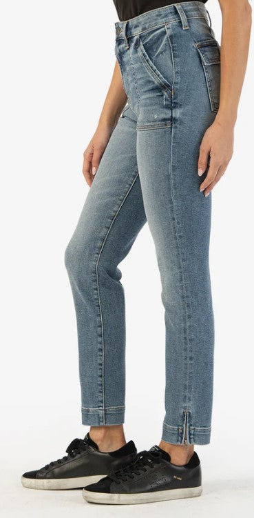 Reese High Rise Ankle Straight (Powerful Wash)