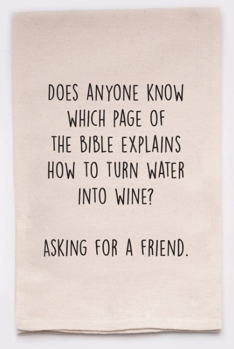 Water into Wine Dish Towel