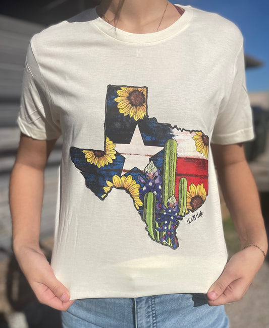 Cactus Sunflower Texas Tee