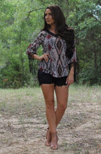 Aztec Webbed Top (Small)