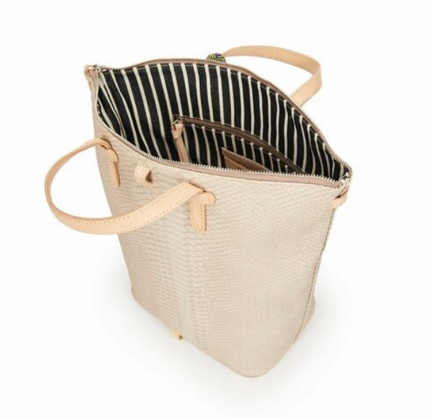 Consuela Thunderbird Crema Snake Sling 6389