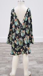 Black Cactus Kids Bell Sleeve Top LBK3D-F1390-B