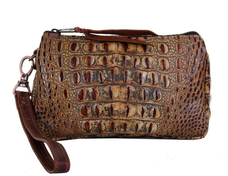 Savannah Hornback Gator Print Make up Bag