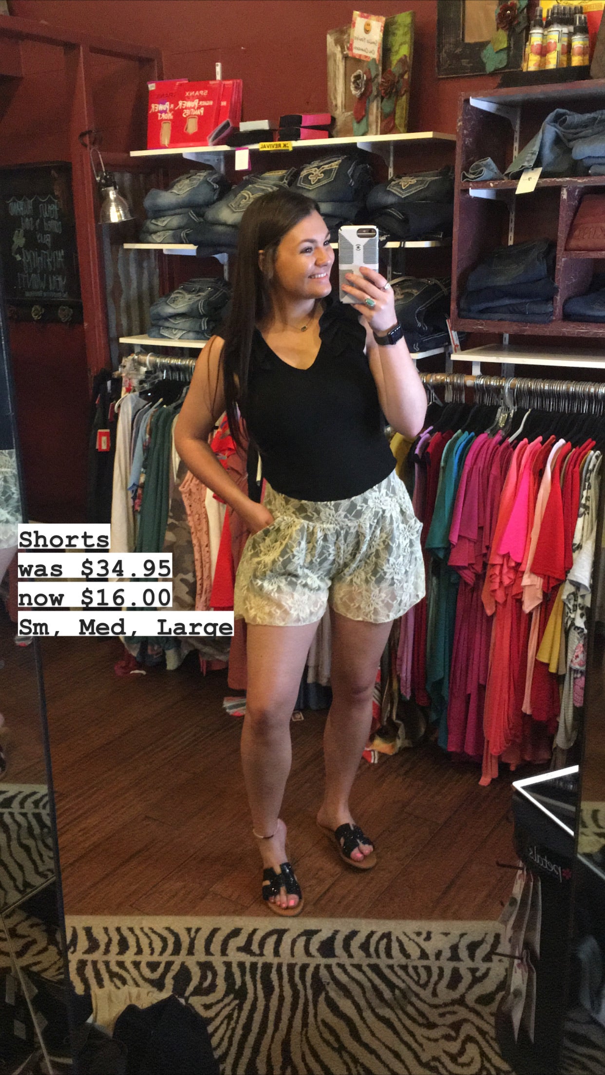 Aqua and Ivory Lace Shorts - SMALL, MEDIUM & LARGE