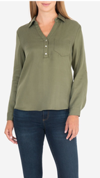 Olive Adjustable Sleeve Shirt