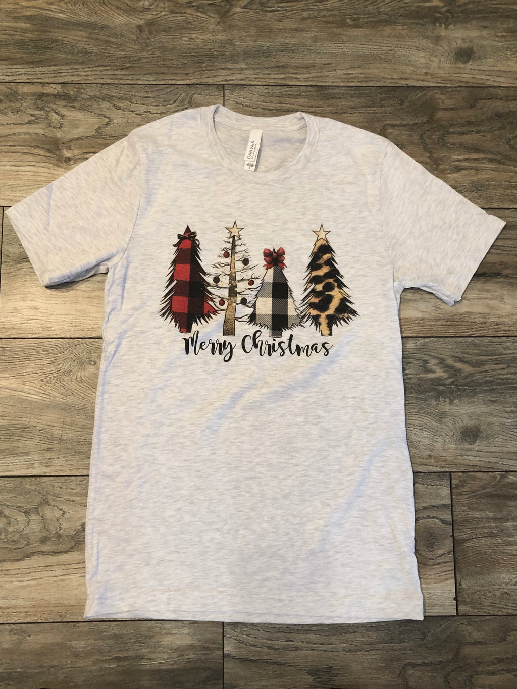 Merry Christmas Tee- Grey
