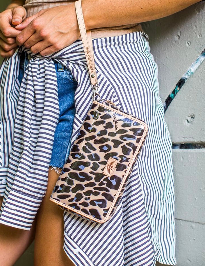 Consuela Blue Jag Wristlet