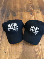 Mommy and Me Black Caps