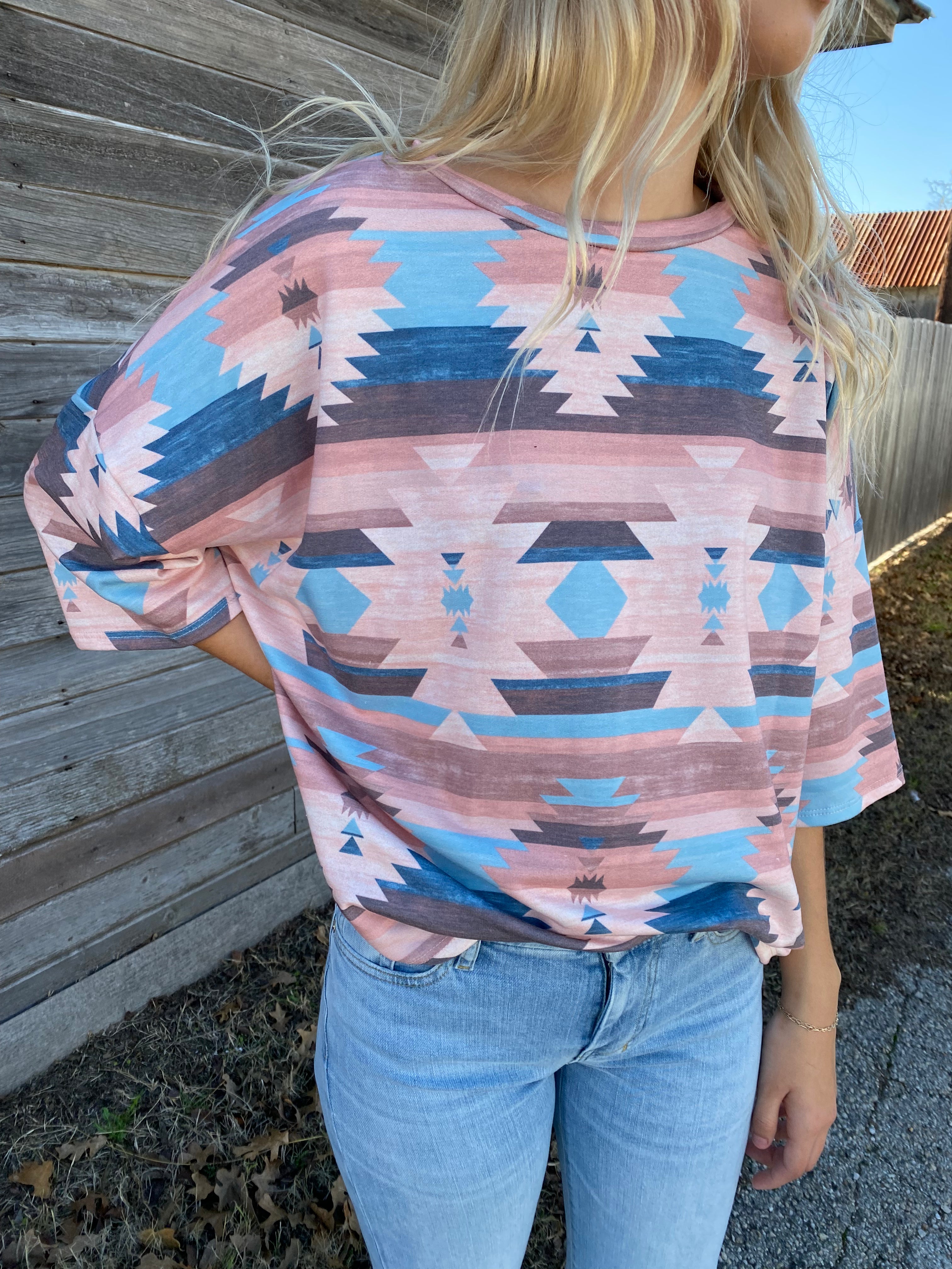 Pastel Aztec Blouse
