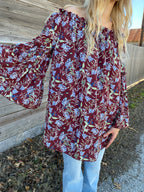 Maroon Bluebonnet Blouse