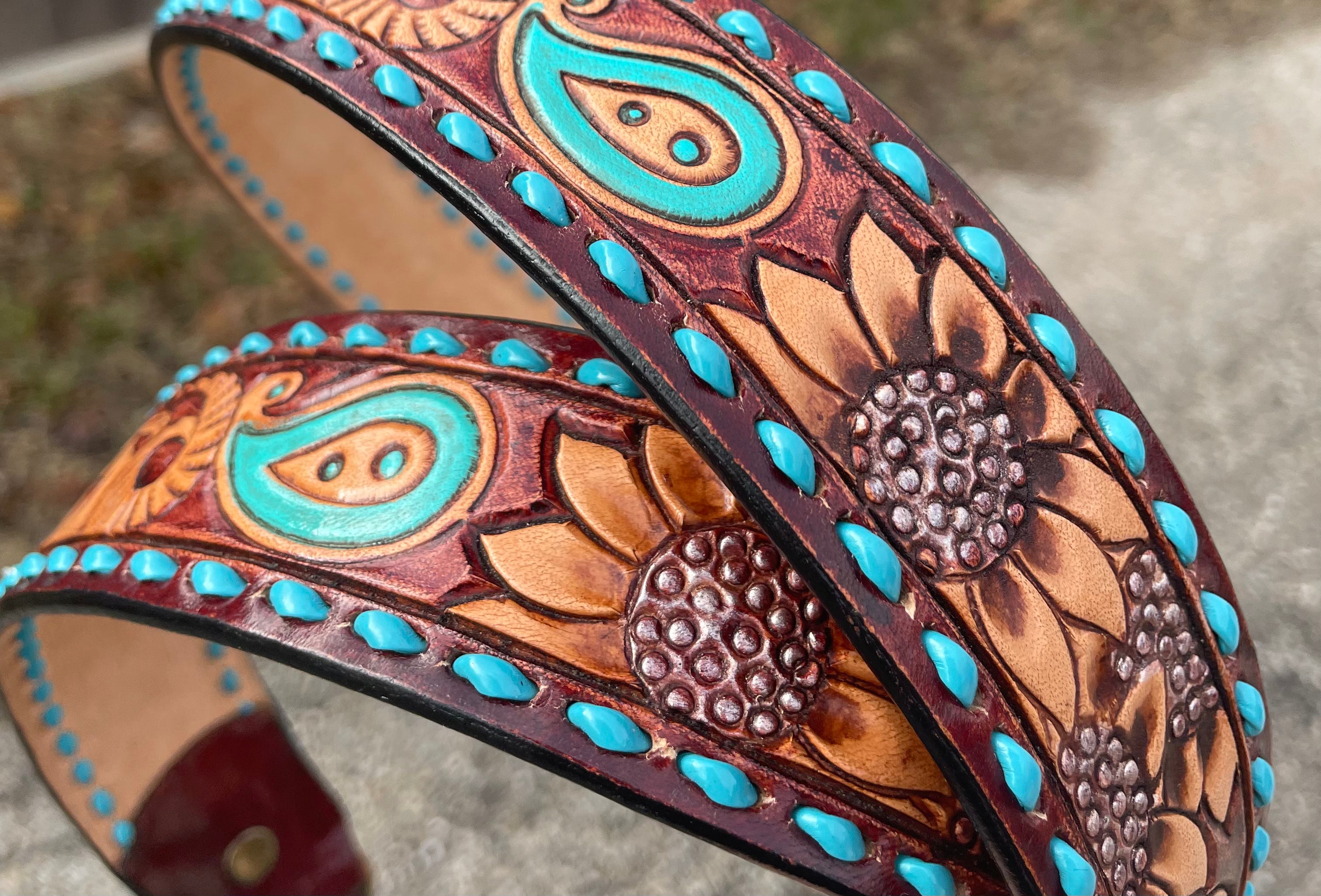 Tooled Leather Straps