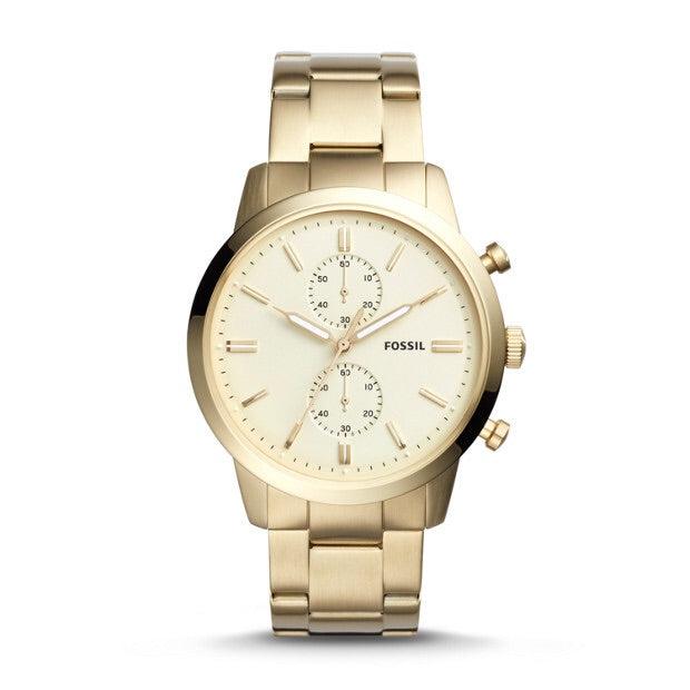 Fossil Townsman 44mm Chronograph Gold-Tone Stainless Steel Watch