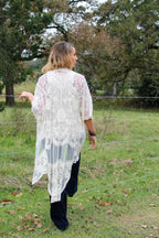 Hi-Lo Hem Lace Kimono