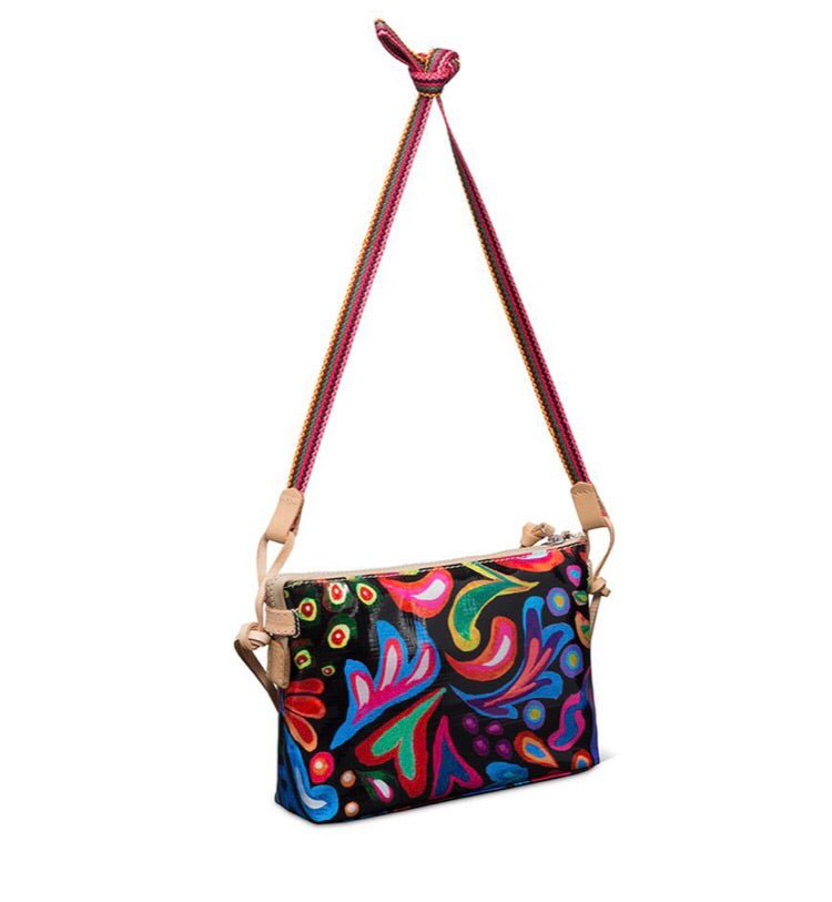 Consuela Sophie Black Swirly Teeny Crossbody 5600