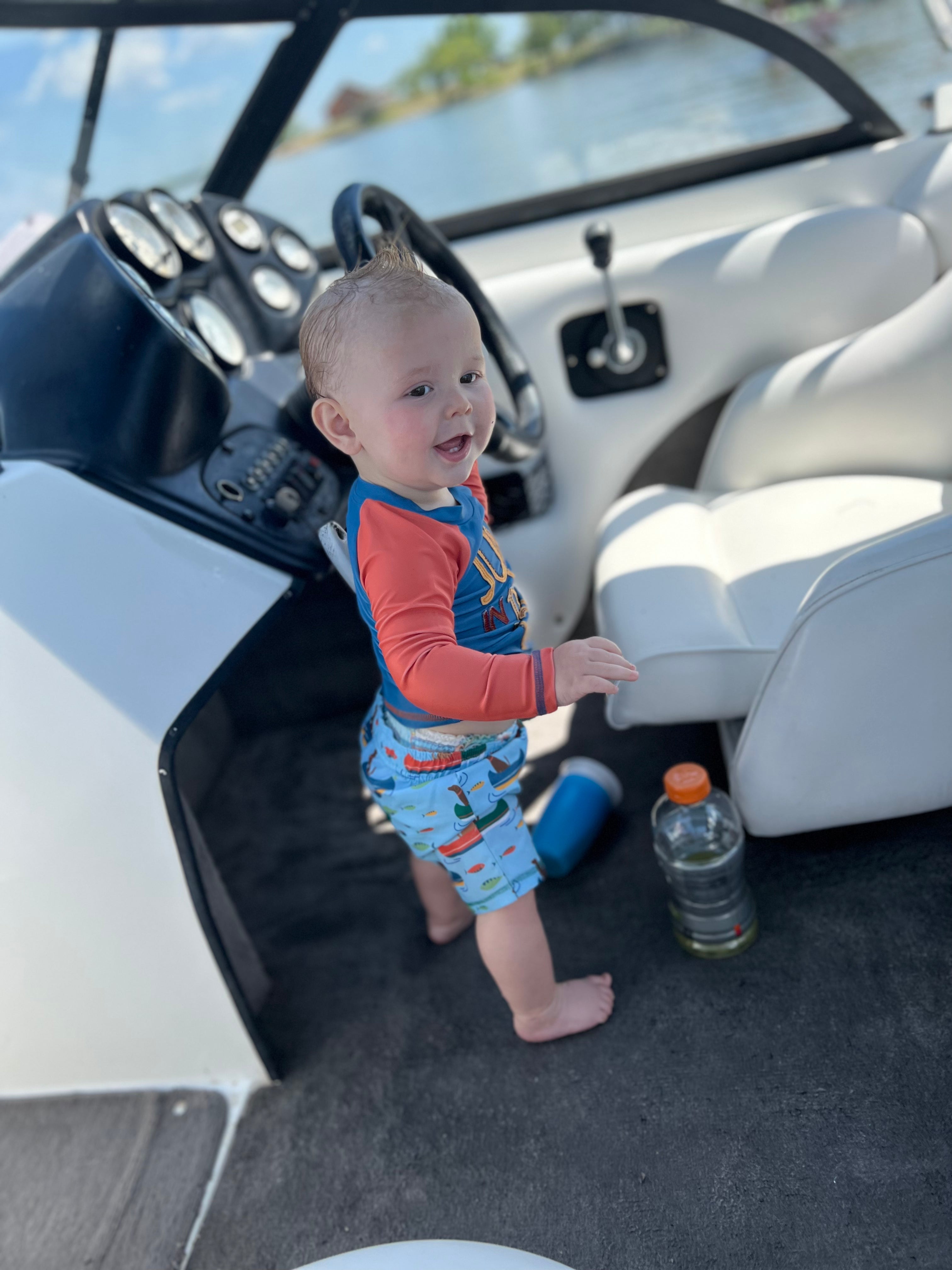 Lake Little Boy Rash Guard Set