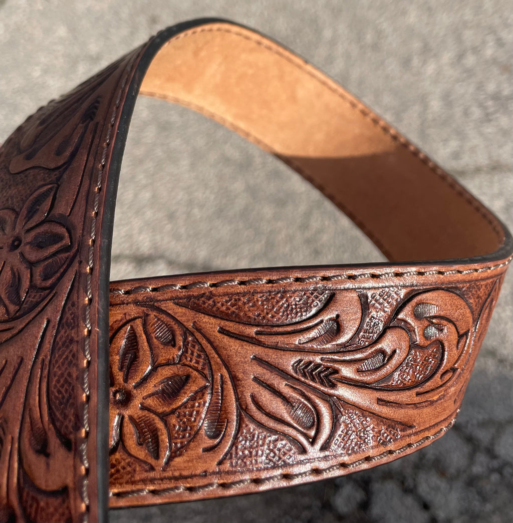 Tooled Leather Straps